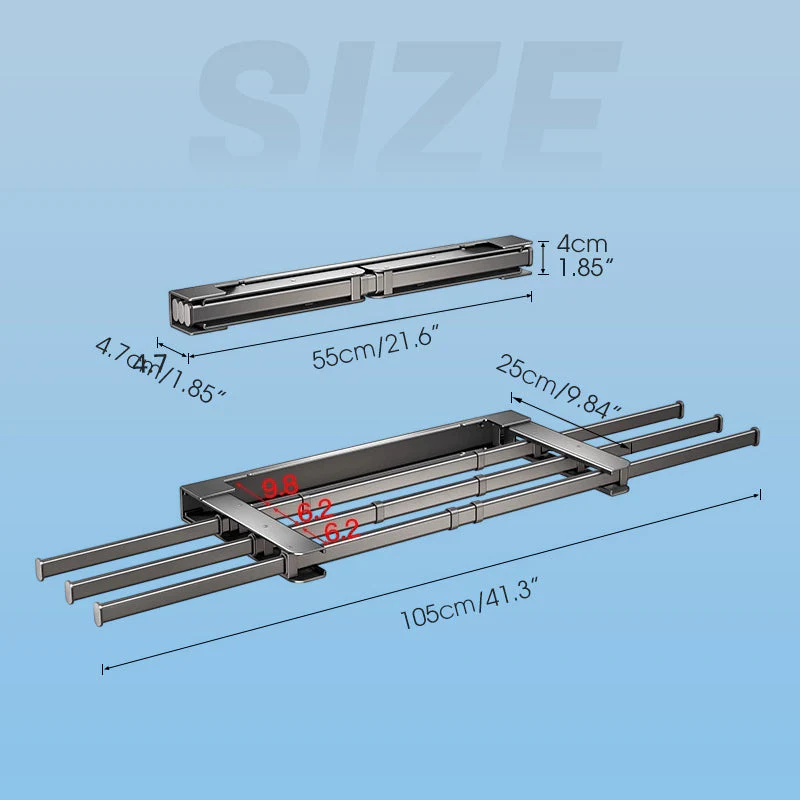 Homeplus – Wandklappbares Wäschetrockengestell - Image 6