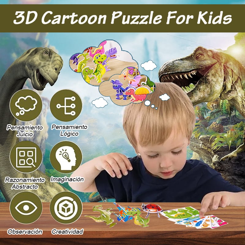 ImagiBuild™ – 3D Lernpuzzle-Set für Kinder (10er-Pack) - Image 9
