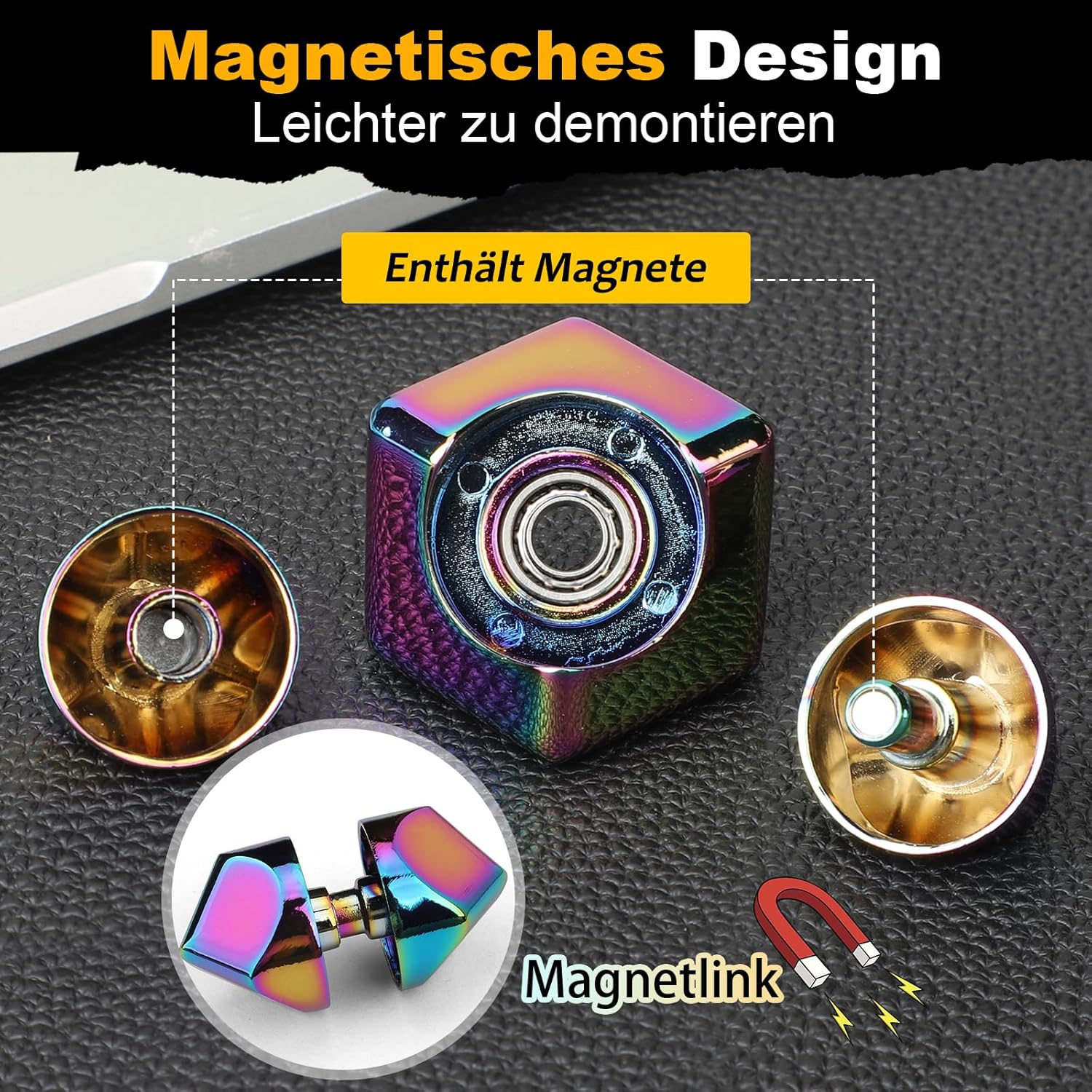 Infinity Fidget Cube Spinner Spielzeug für Kinder und Erwachsene - Image 4