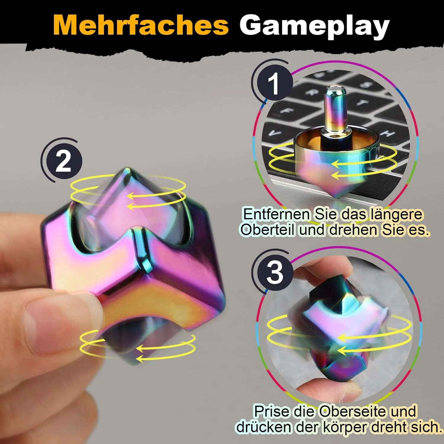 Infinity Fidget Cube Spinner Spielzeug für Kinder und Erwachsene - Image 5