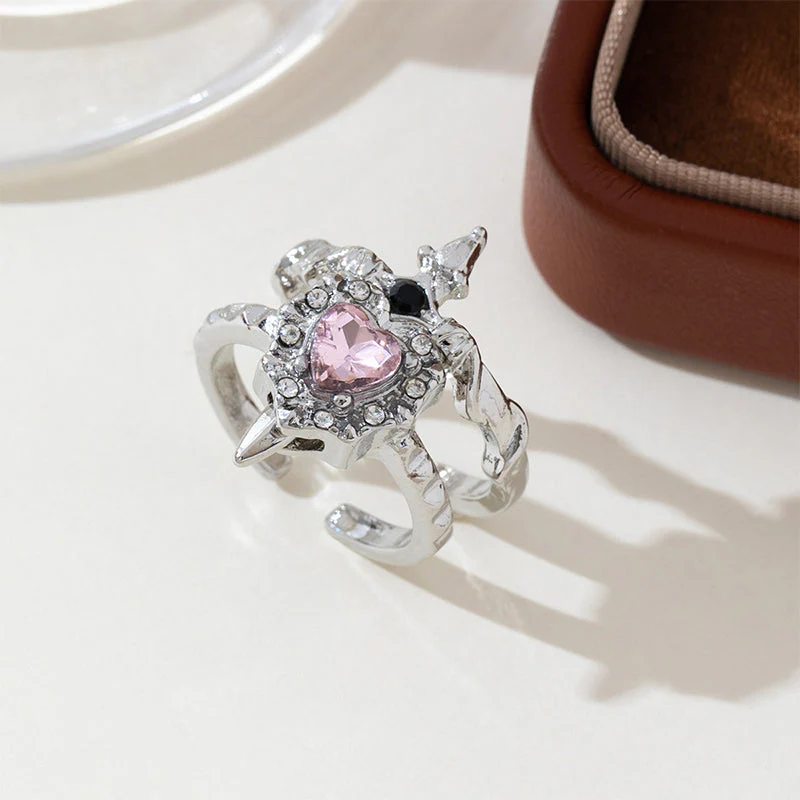 Jina – Gothic-Romanze Herzring mit verstellbarem Band - Image 15