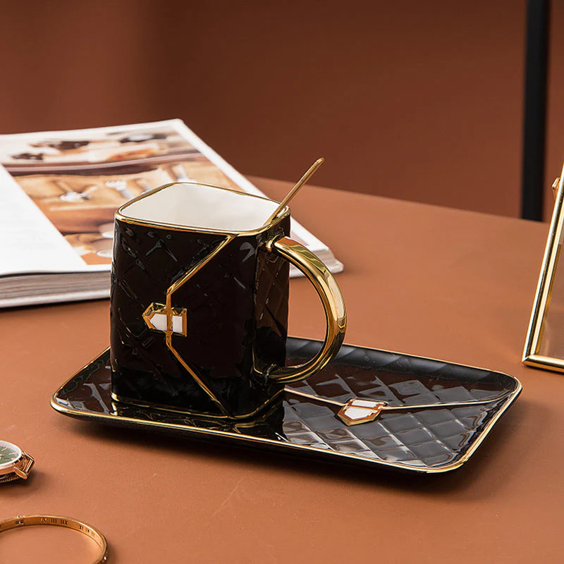 Handtaschen-Tasse mit Goldrand 320ml | 50% RABATT - Image 16
