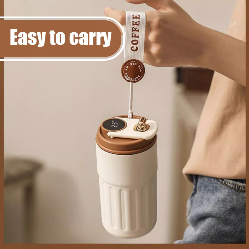Kaffeethermoskanne - Temperaturanzeige, Auslaufsicher, 400 ml - Image 5