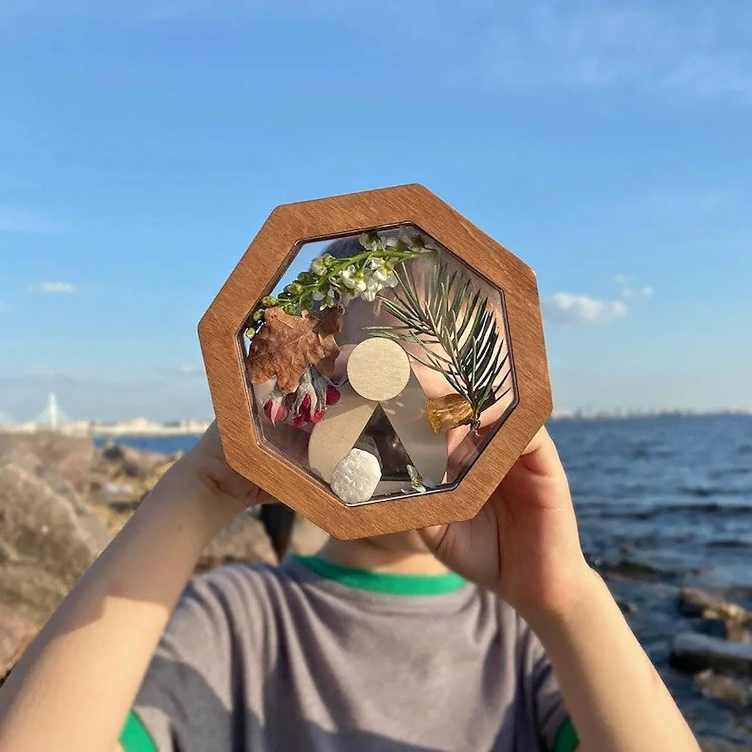 Kaleidoskop Aus Holz - Fördert Kreativität Und Geschicklichkeit Für Kinder - Image 3