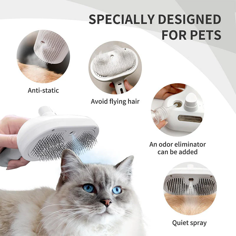 Katzenbürste Mit Spray - Für Glänzendes Fell & Sanfte Pflege - Image 4