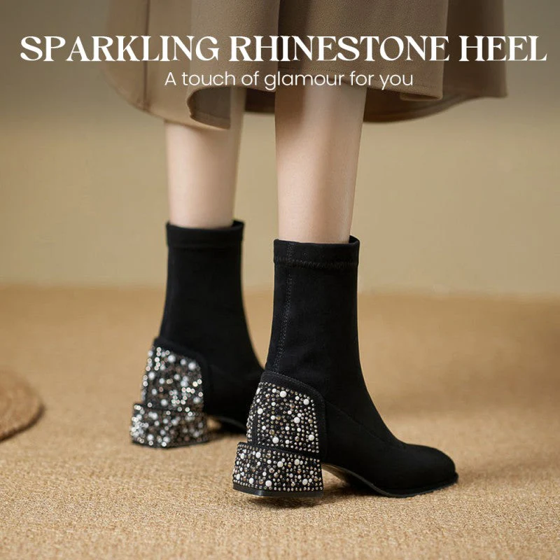 Kiera – Elegante Damen-Stiefel mit Strasssteinen und klobigem Absatz - Image 3