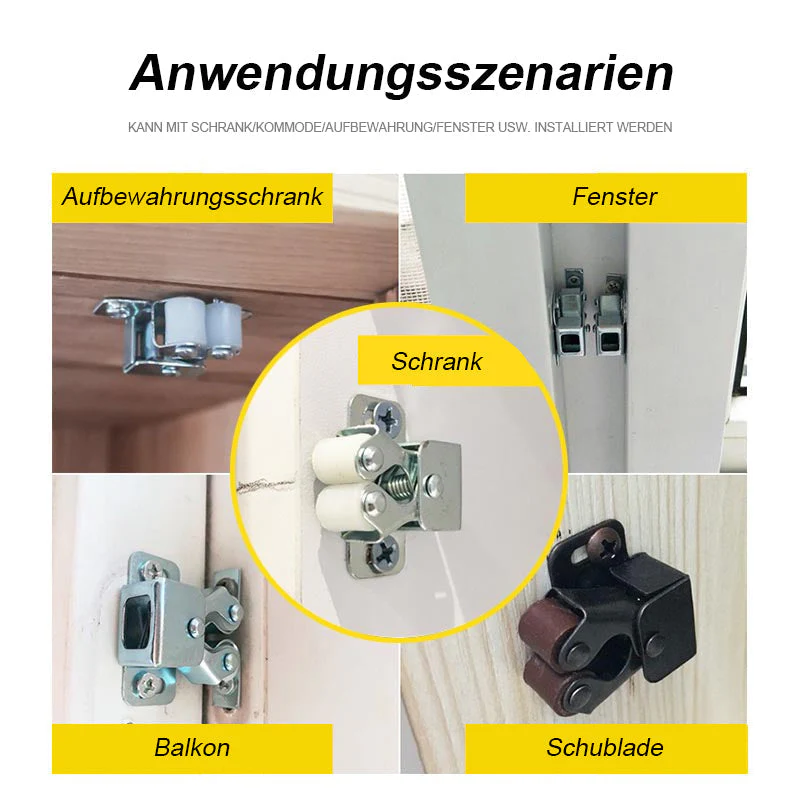 SecureSteel™ – Klassischer Schranktürverschluss aus Edelstahl mit sicherem Druckmechanismus | 4+4 GRATIS - Image 5
