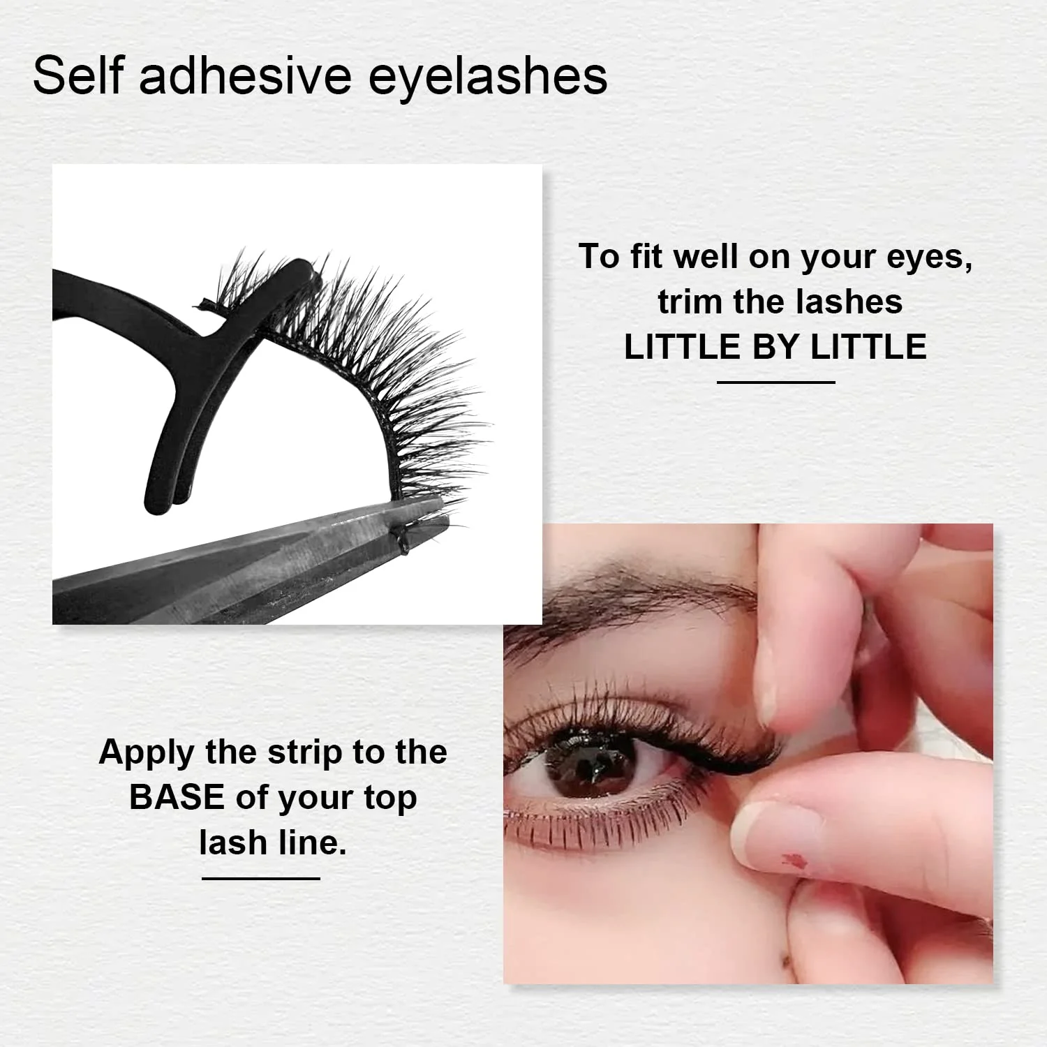Kleberfreie Wimpern in 3 Sekunden zum Anbringen, wasserfeste selbstklebende Wimpern - Image 4