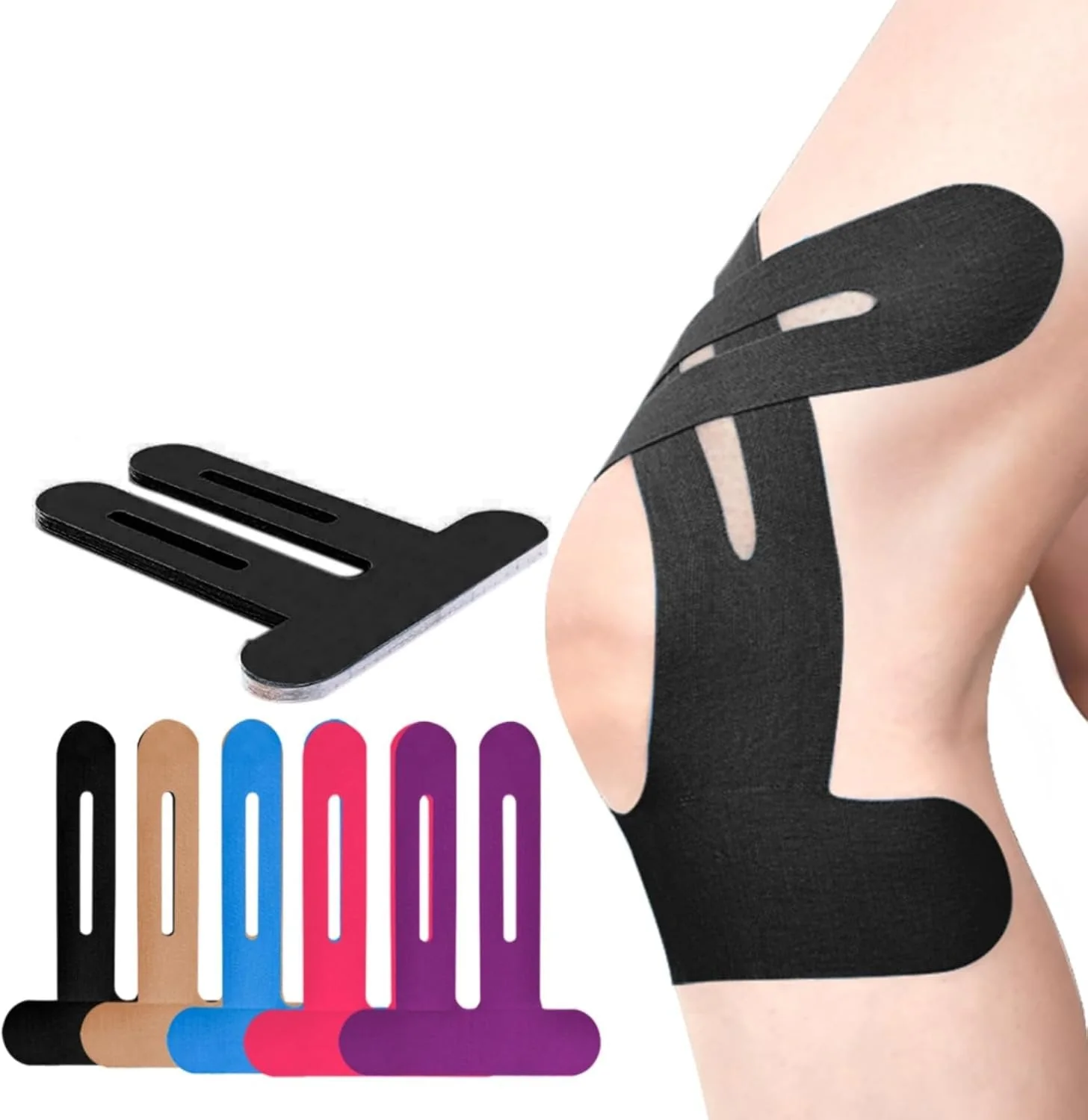 FlexiKnee – Kinesiologie-Tape für Stabilität (6 Stück) | 50% RABATT - Image 2