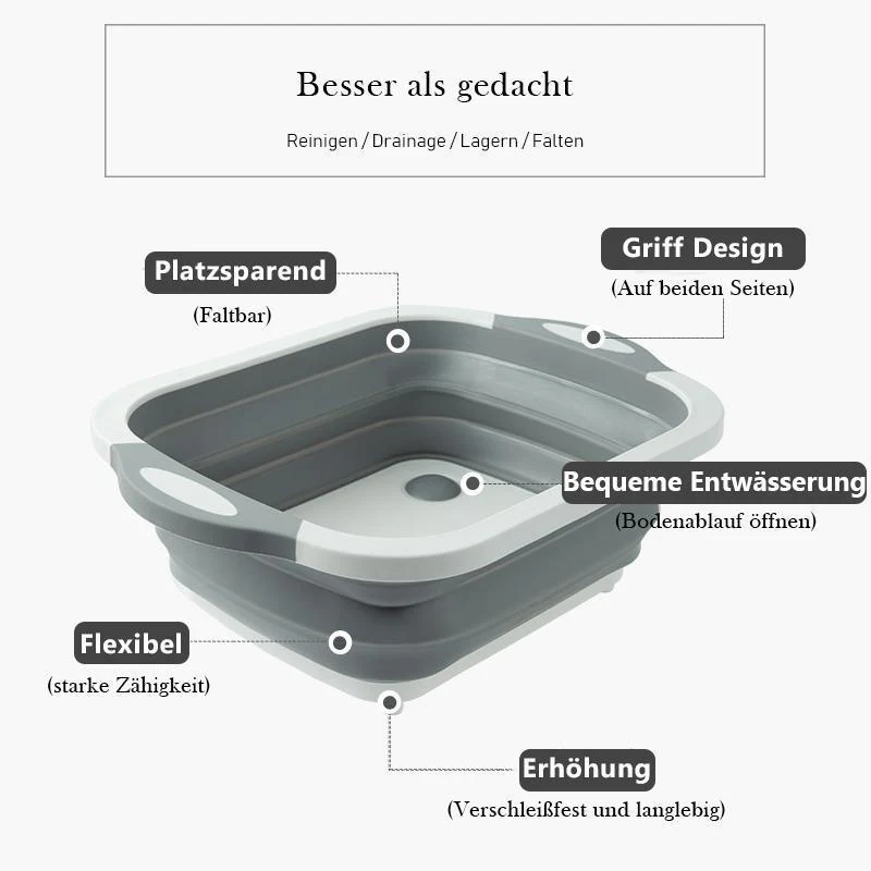 KüchenMeister - Der tragbare multifunktionale Waschbecken Klappkorb | 50% RABATT - Image 7