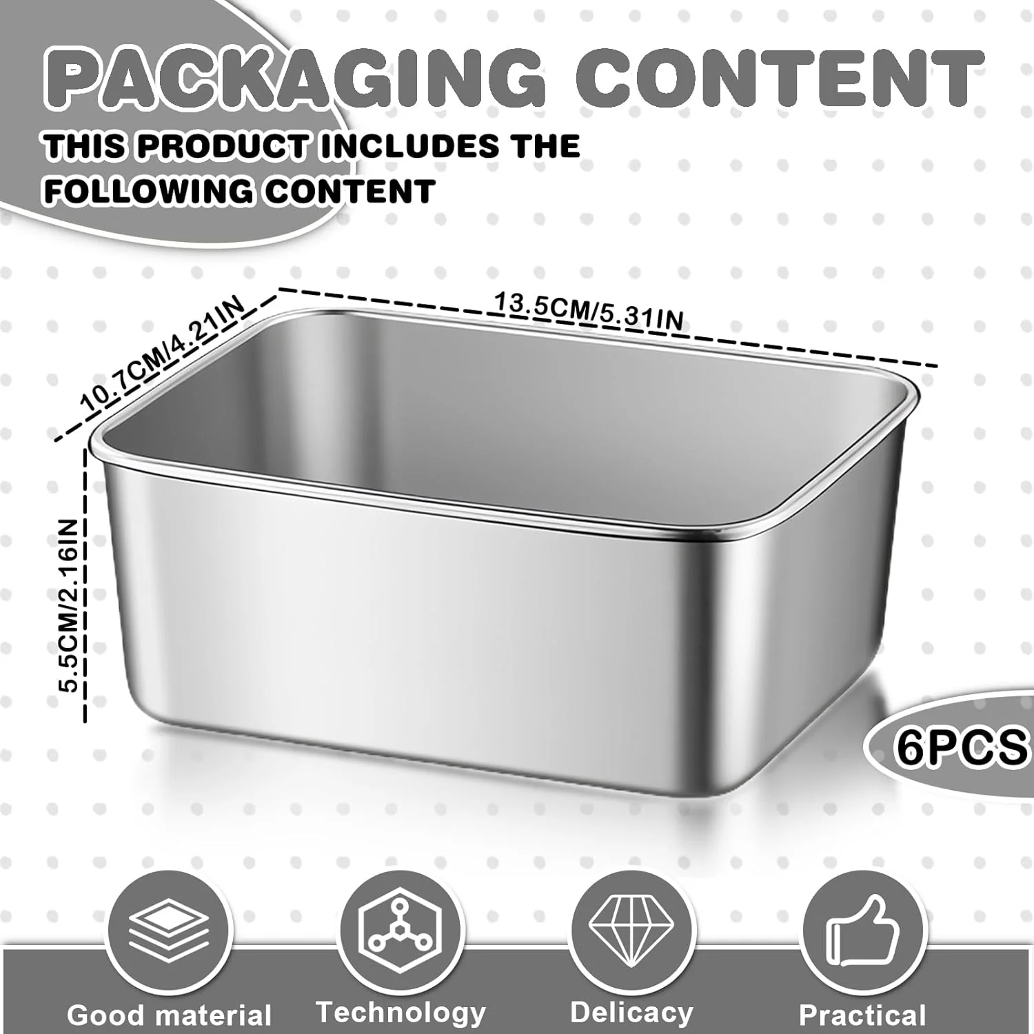 Lebensmittelbehälter - BPA-frei, Frischhaltend, 6er-Pack, 650 ml - Image 4