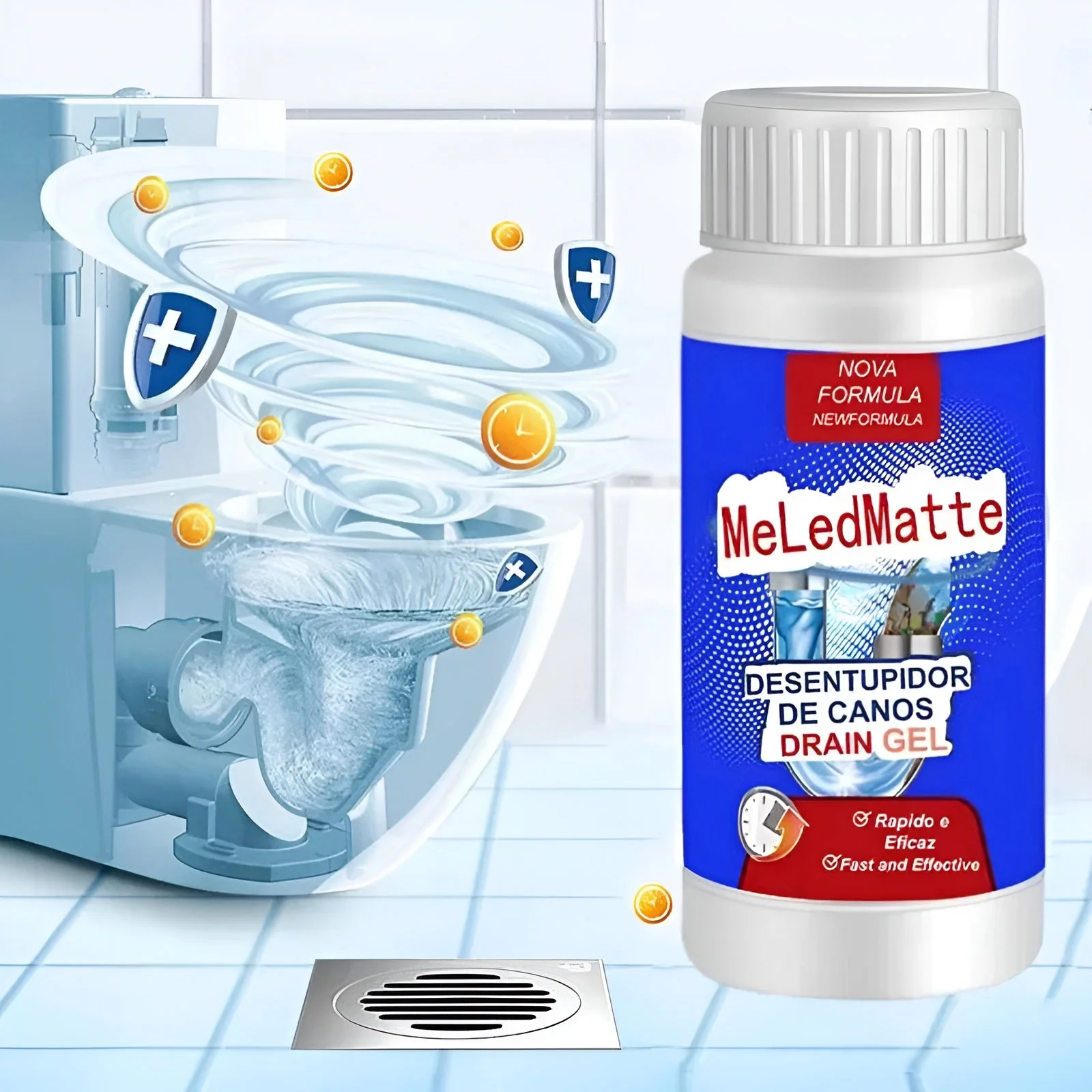 ClearFlow Pro | 110G | Der effektive Abflussverstopfungslöser für sofortige Klarheit | 1+1 GRATIS