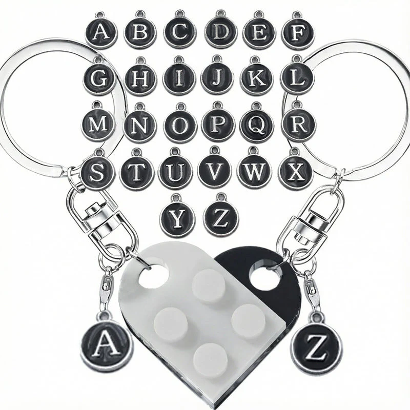 Letter Block Schlüsselanhänger — Teilbare Herzliche Verbindung - Image 23