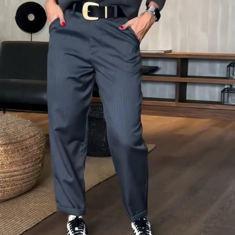 Lior - Frauen Hohe Taille Lässig Gerade Blazer Hose - Image 11