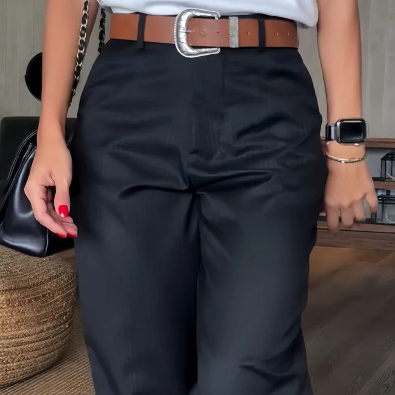 Lior - Frauen Hohe Taille Lässig Gerade Blazer Hose - Image 3