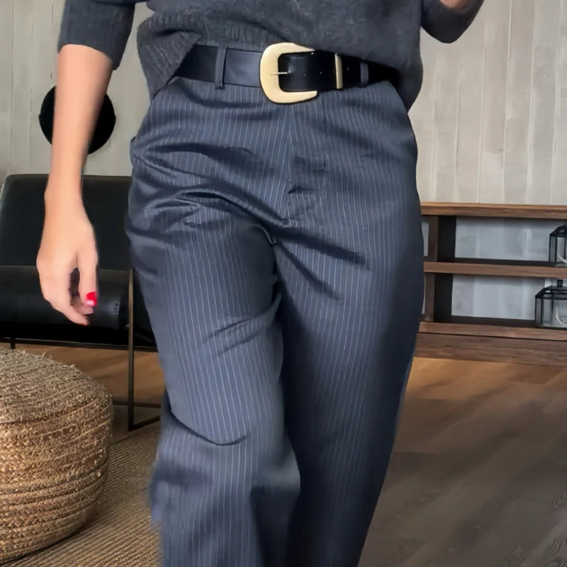Lior - Frauen Hohe Taille Lässig Gerade Blazer Hose - Image 6