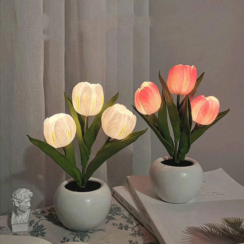 LumaBloom – LED Tulpen Nachtlicht-Tischlampe - Image 4