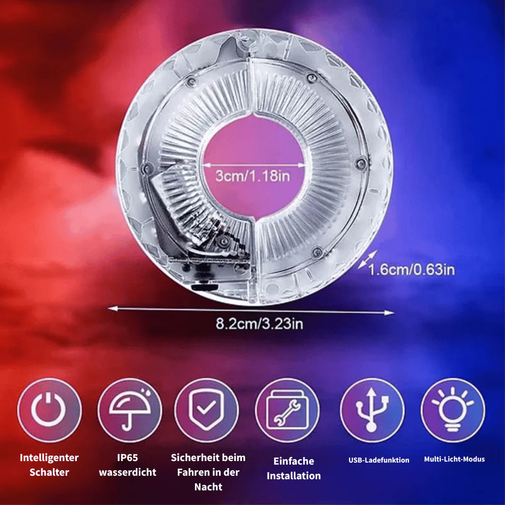 GlowWheel – Bewegungs-Fahrradlicht | 1+1 GRATIS - Image 2