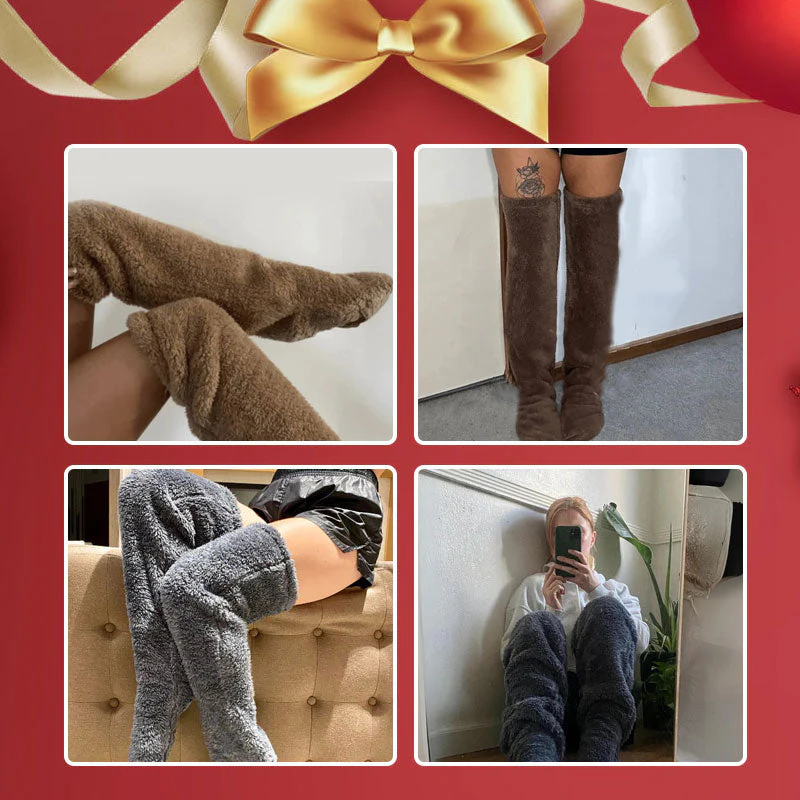Mary — Gemütliche Kniehohe Gänsedaunensocken mit Verstecktem Geschenkfach - Image 2