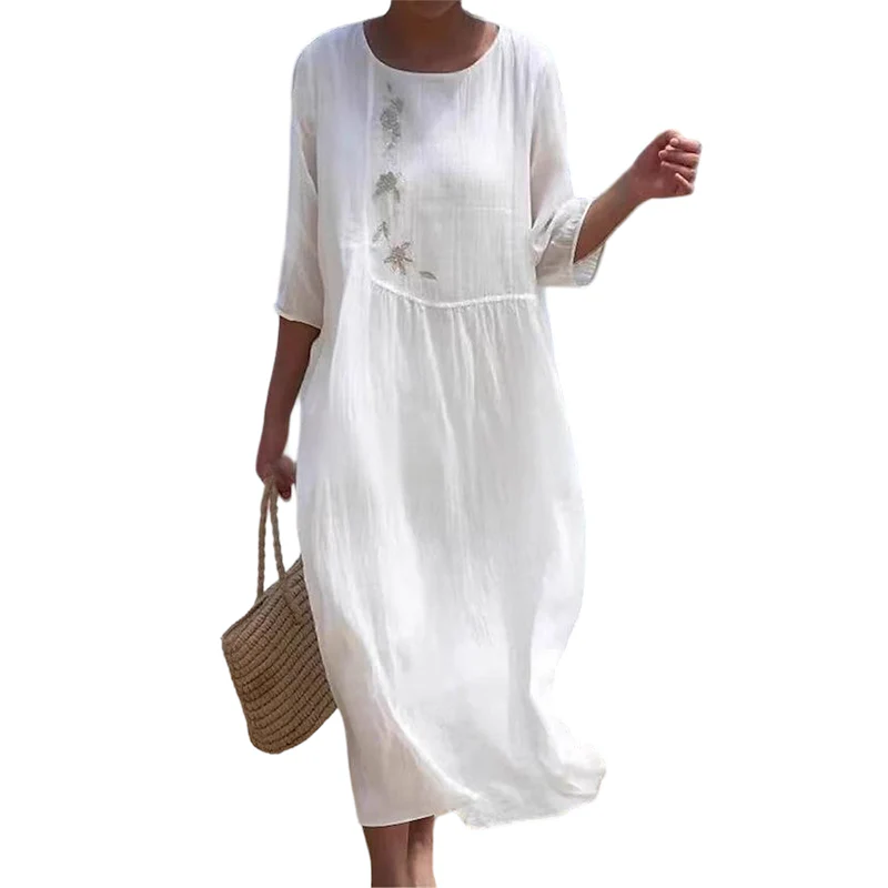 Maya – Legeres Midikleid mit zarter Stickerei - Image 2