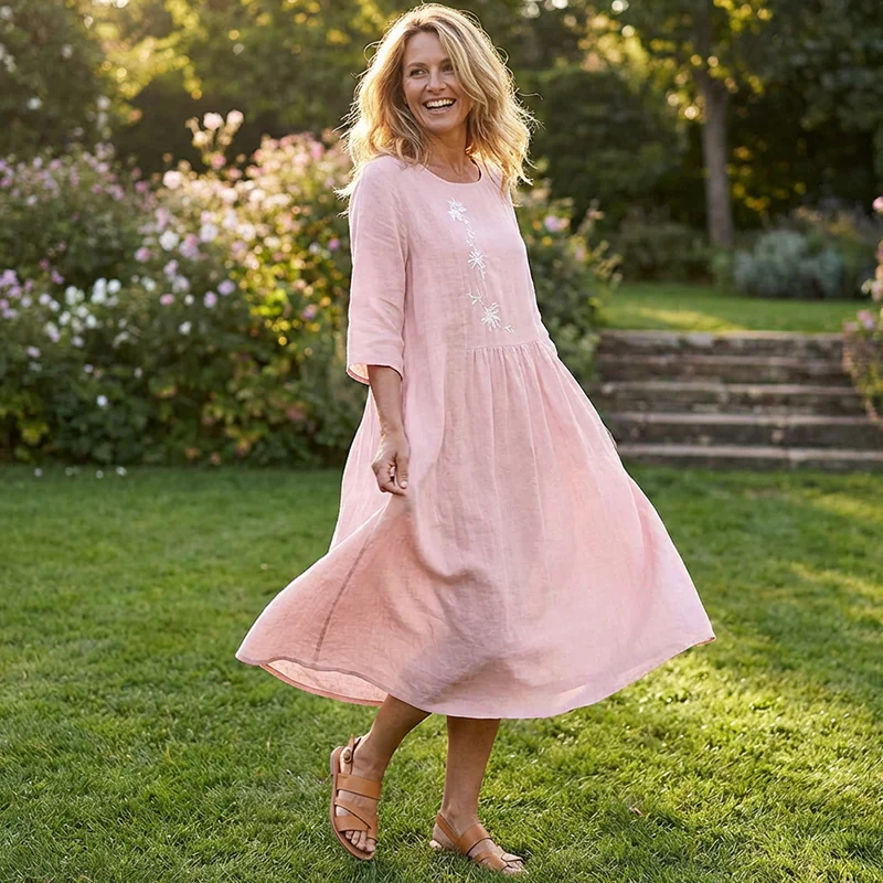 Maya – Legeres Midikleid mit zarter Stickerei - Image 6
