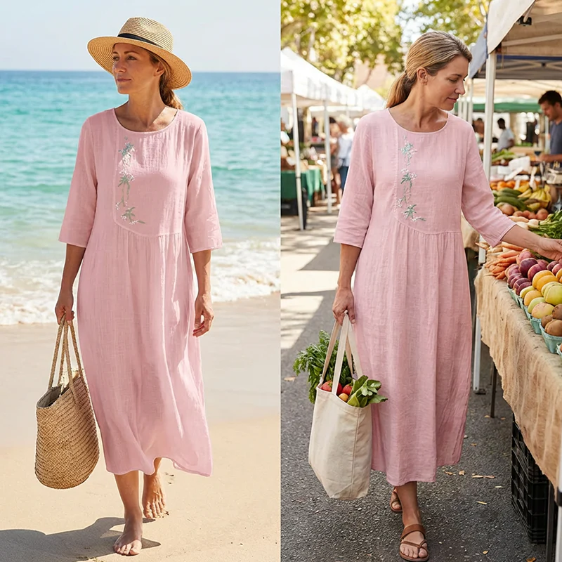 Maya – Legeres Midikleid mit zarter Stickerei - Image 7