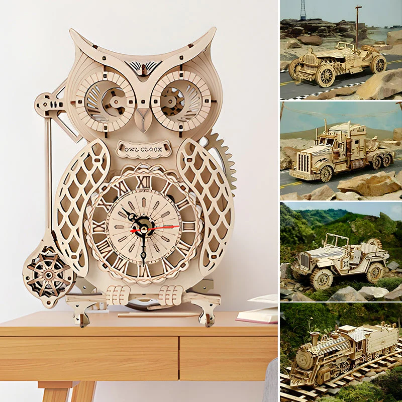 EcoClock - Nachhaltige 3D-Holzuhr aus recycelbarem Birkensperrholz | 50% RABATT - Image 2