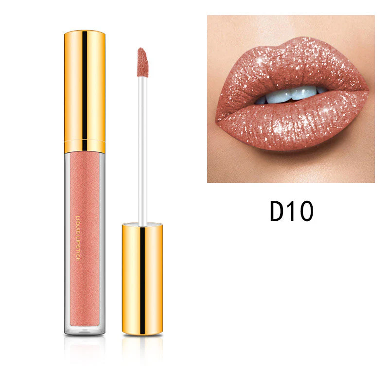 GlamLips - Metallischer flüssiger Diamant-Glitter-Lippenstift | 1+1 GRATIS - Image 18
