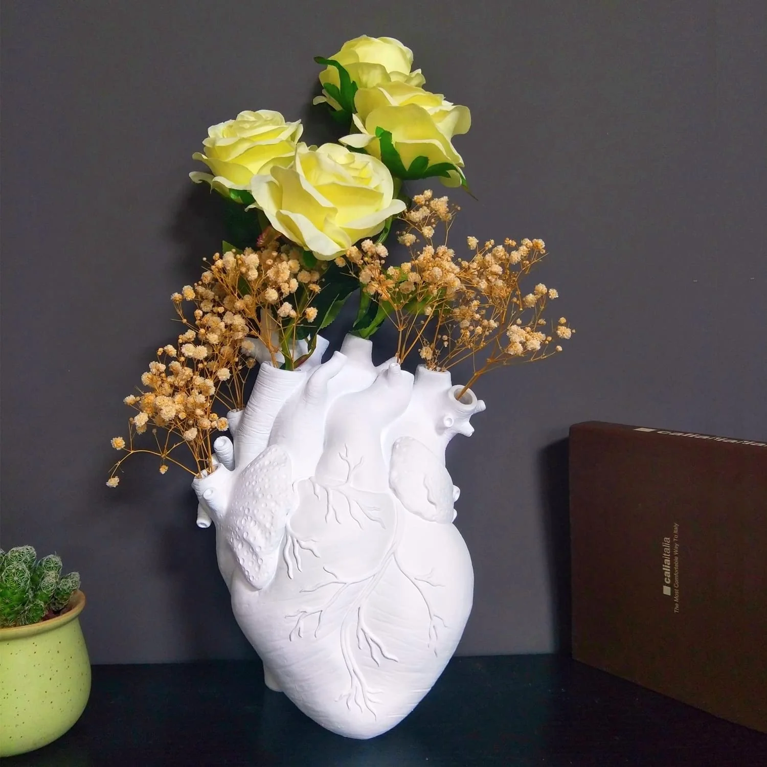 Modernes herzförmiges Harz Vase Dekor - Image 13