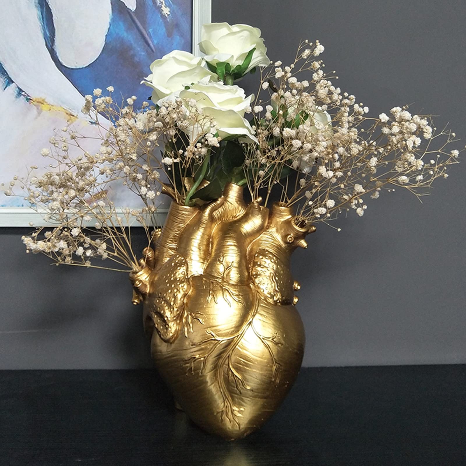 Modernes herzförmiges Harz Vase Dekor - Image 2
