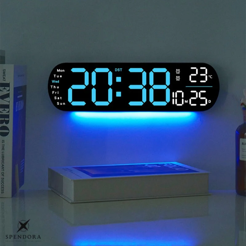 SmartTime LED-Wanduhr – Zeit, Datum & Temperatur auf einen Blick | 50% Rabatt! - Image 2