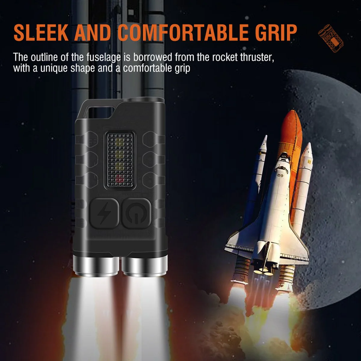 Multifunktions-Taschenlampe 900 Lumen - USB C - 12 Lichtmodi - Image 10