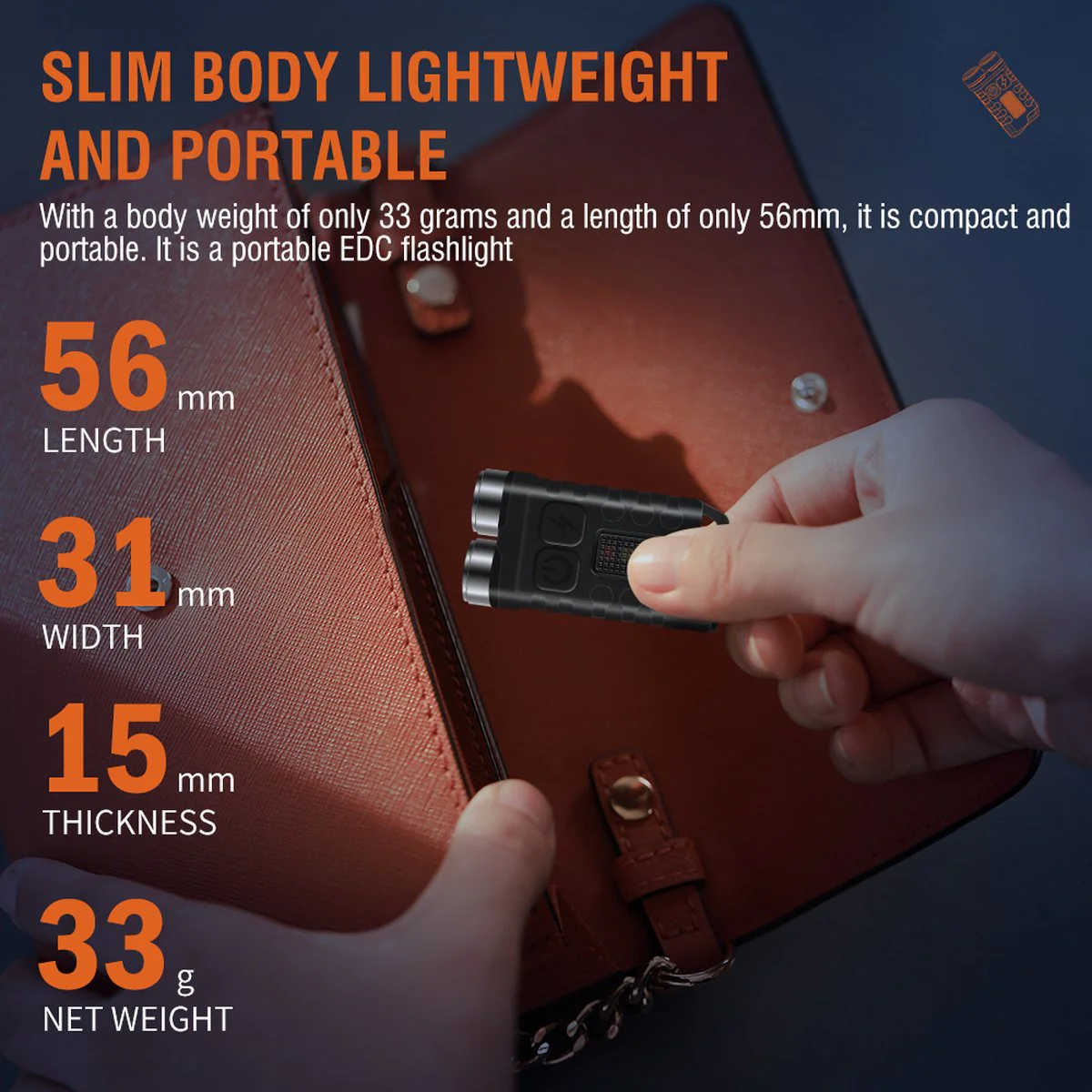 Multifunktions-Taschenlampe 900 Lumen - USB C - 12 Lichtmodi - Image 9
