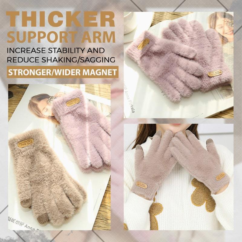 Neva – Damen Winter Touchscreen Handschuhe mit Kunstmink-Futter - Image 4