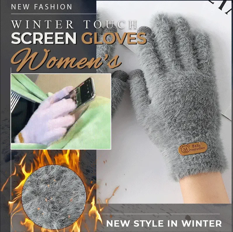 Neva – Damen Winter Touchscreen Handschuhe mit Kunstmink-Futter - Image 8