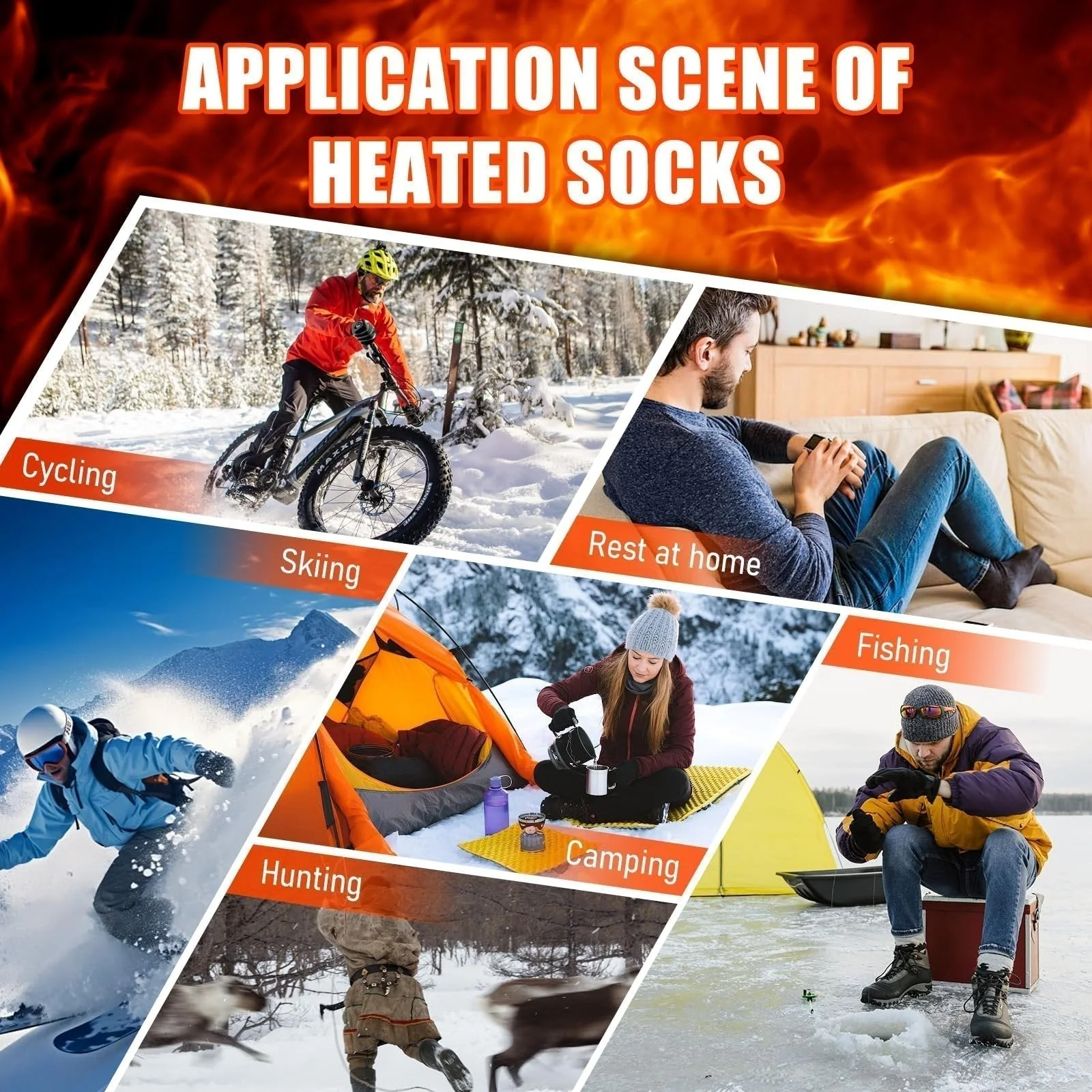Nolan – Wiederaufladbare Heizsocken mit langanhaltender Wärme - Image 7