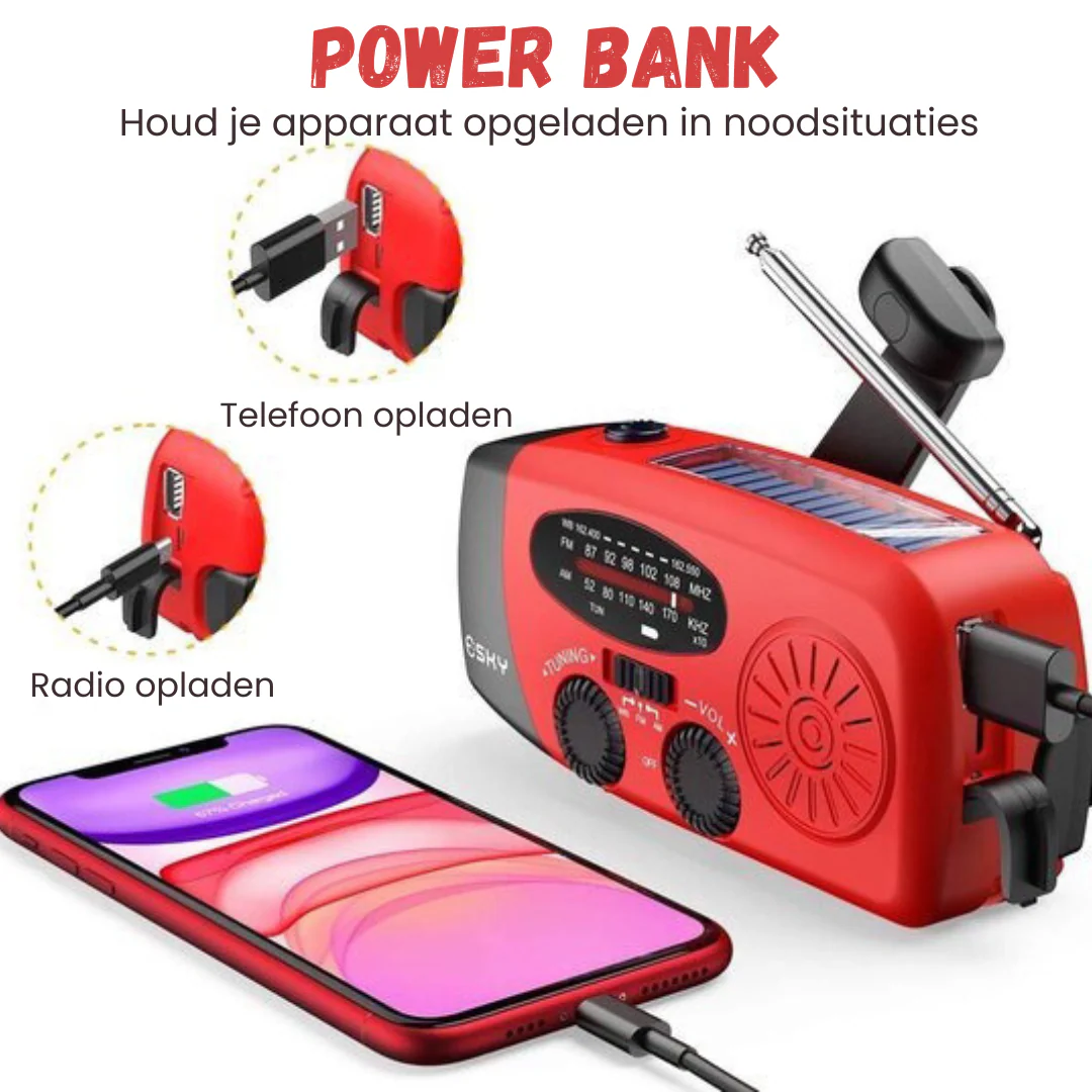 Notfallradio - Wetterwarnungen, SOS-Funktion & PowerBank-Funktion - Image 5