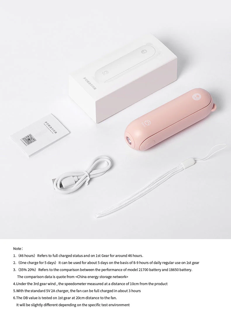 Ocerar | Tragbarer Mini-Ventilator + Powerbank + Taschenlampe + USB in 1 GADGET - Image 4