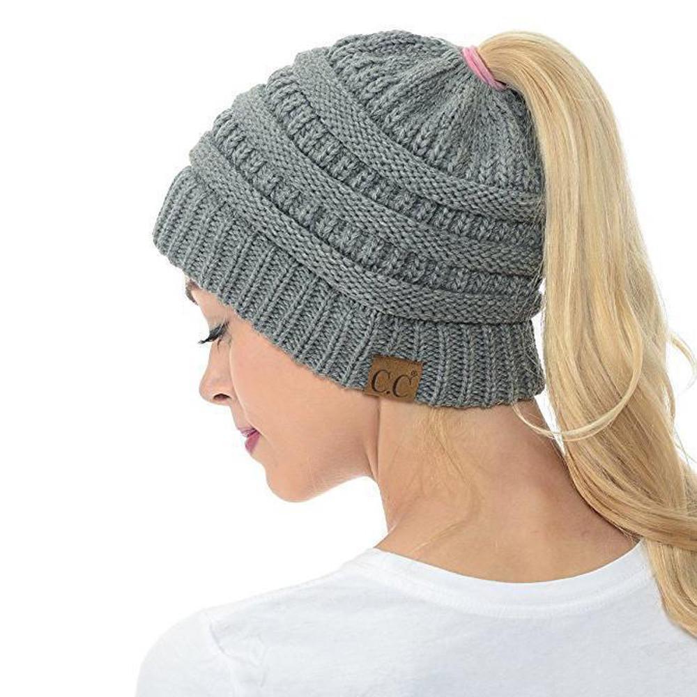 Mirabelle - Weiche Strickmütze mit Pferdeschwanz | 50% RABATT - Image 10