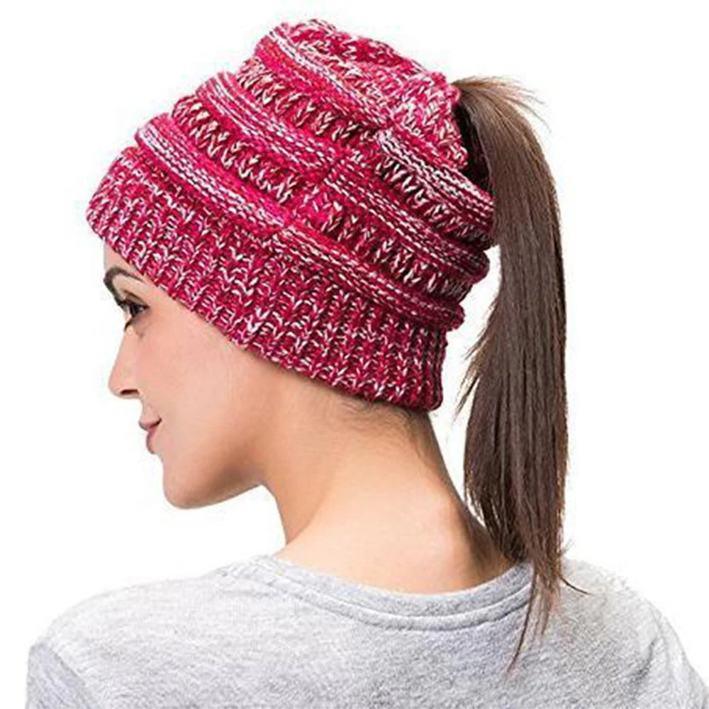 Mirabelle - Weiche Strickmütze mit Pferdeschwanz | 50% RABATT - Image 14