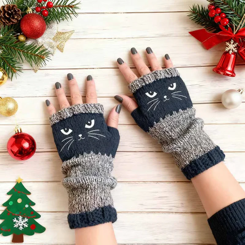 Olivia – Katzenstickerei Fingerhandschuhe | 1+1 GRATIS - Image 12