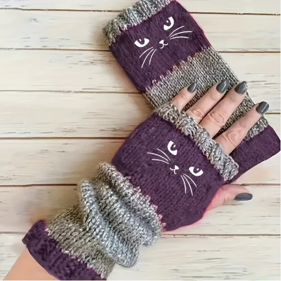 Olivia – Katzenstickerei Fingerhandschuhe | 1+1 GRATIS - Image 14