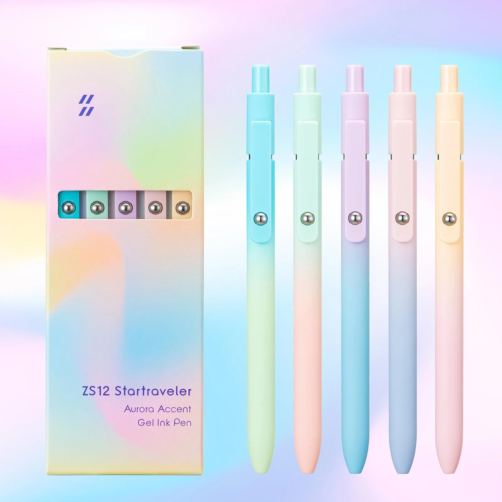 PenLux® 5-teiliges Gelstift-Set mit Farbverlauf | 50% RABATT - Image 5