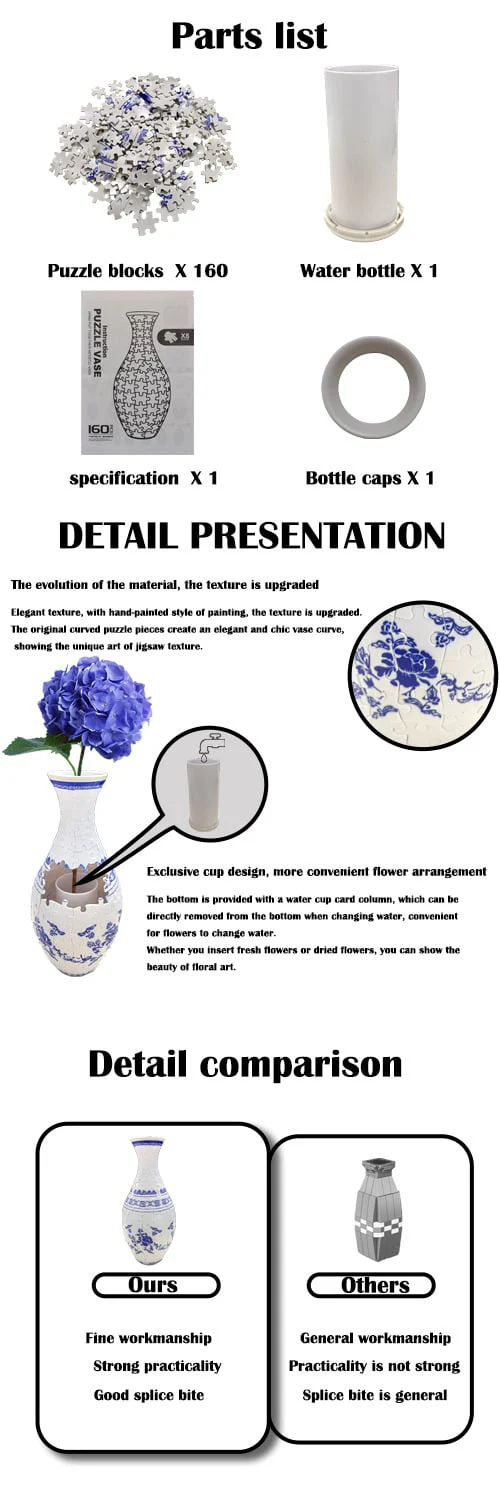 PuzzleBloom – 3D Puzzle-Vase mit Wasserbecher | 50 % RABATT - Image 6
