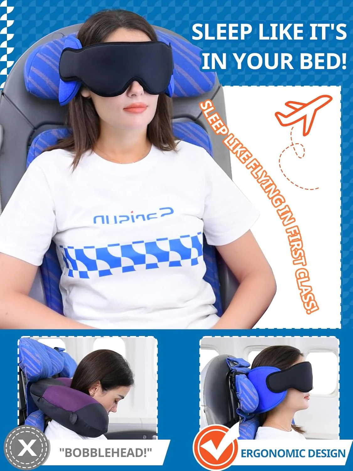 Reisekissen mit Augenmaske für Flugzeuge - Image 3