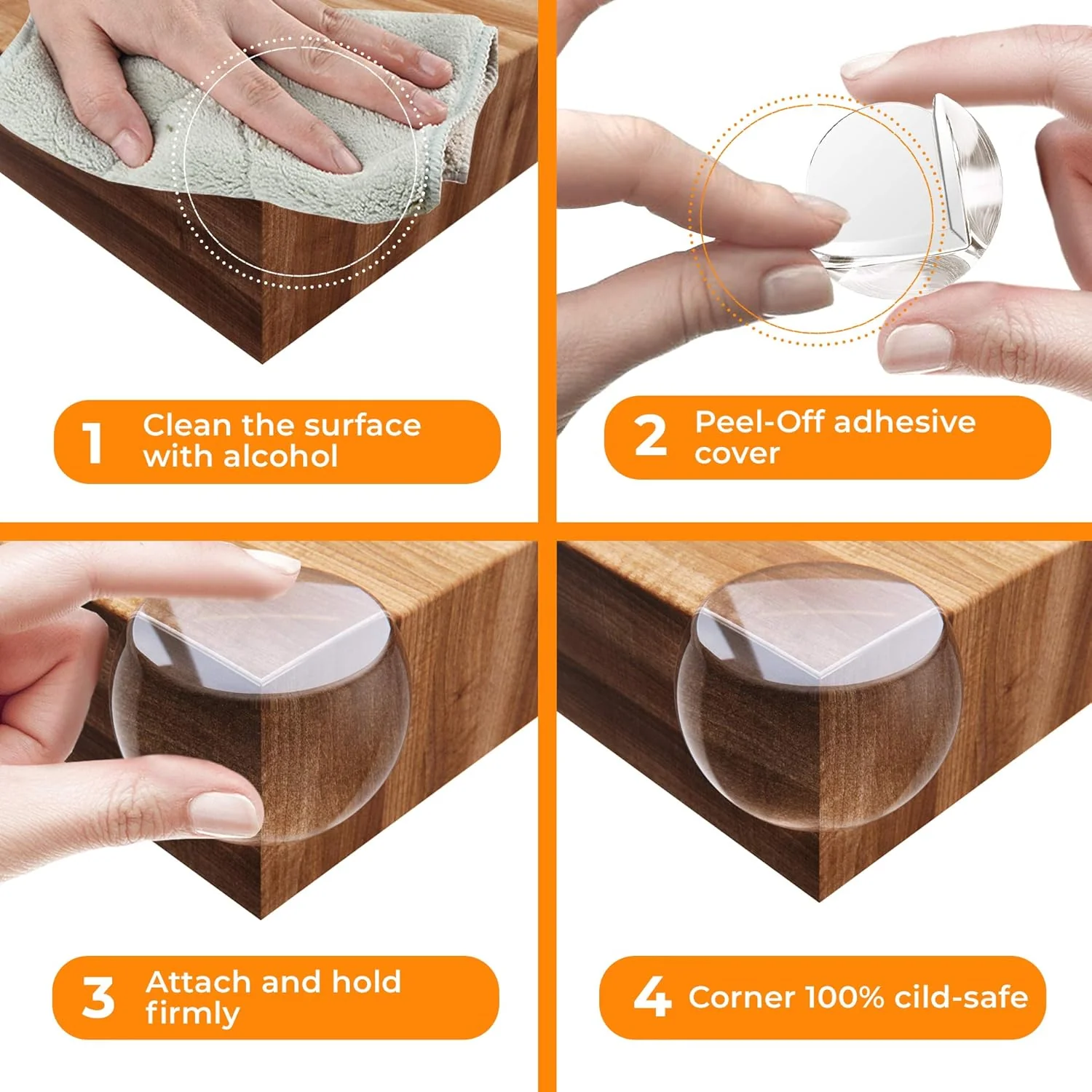 SafeCorners™ – Klare Kantenschutzvorrichtungen für Kinder | 20 Stück - Image 6