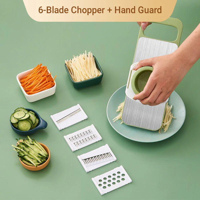 SafeSlice™ Multifunktionaler Gemüseschneider mit Handschutz - Image 12