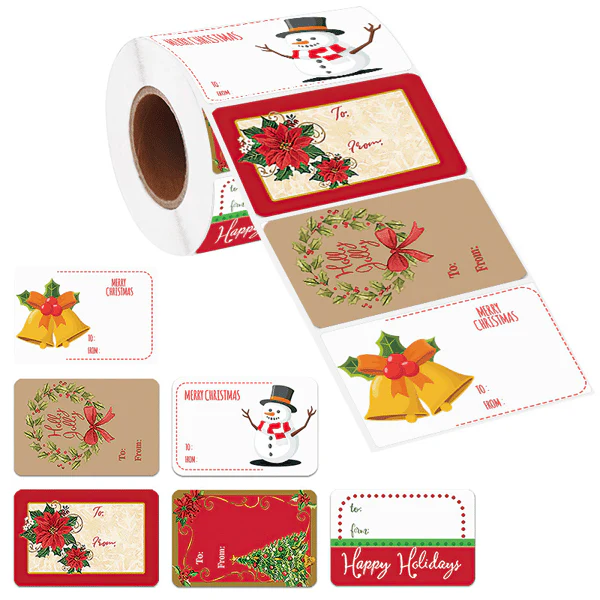 Selbstklebende Weihnachtsgeschenkanhänger Satz von 500 Stück | 50% RBAATT - Image 3