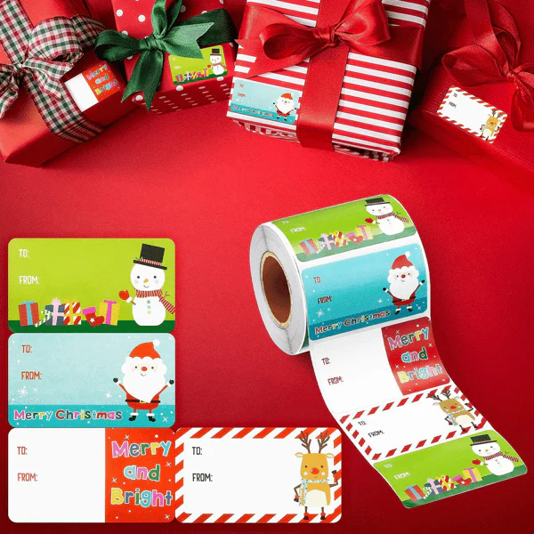 Selbstklebende Weihnachtsgeschenkanhänger Satz von 500 Stück | 50% RBAATT - Image 6