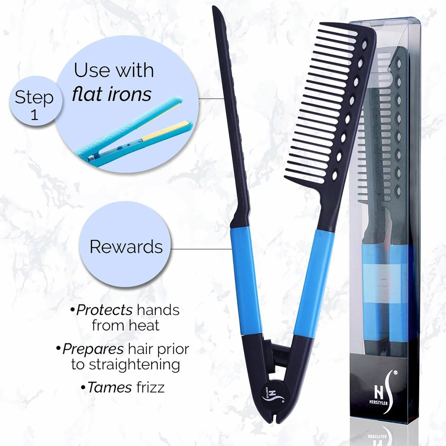 SilkGlide V-Comb – Glattes Haar wie vom Profi | 1+1 GRATIS - Image 2